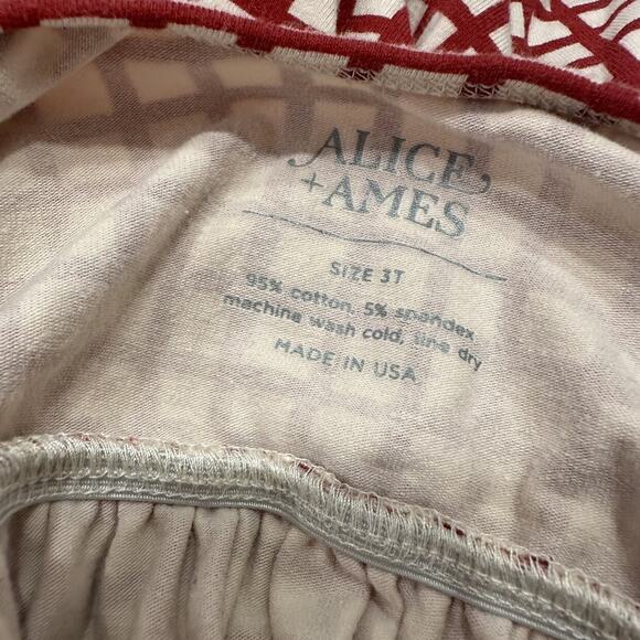 Alice + Ames Red Grid Long Sleeve Ballet Dress - Picture 8 of 8